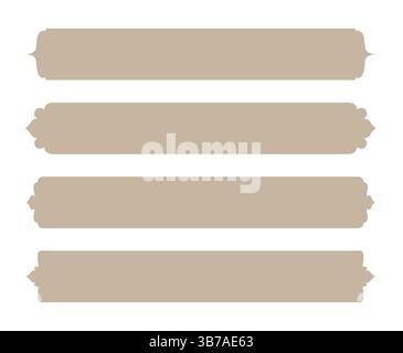 Set aus Rahmen im arabischen Stil mit dekorativem goldenem Vintage-Ornament Stock Vektor