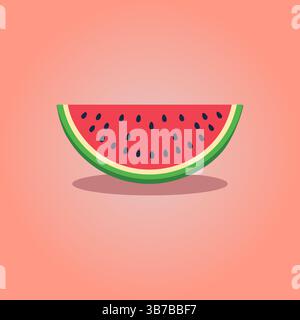 Sommer-Obstkollektion. Obst Wassermelonen, frische und saftige Wassermelonen und Scheiben Symbol. Stock Vektor