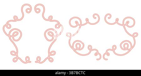 Luxuriöse handgezeichnete Vintage-Ornament-Rahmen und kalligraphische Rahmen für elegante Einladungsdekoration, Zertifikat-Design oder Grußkarten-Layout Stock Vektor