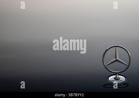 Paris, Frankreich. Mai 2025. Illustration - die Mercedes Maybach Limousine im Elysee Präsidentenpalast in Paris, Frankreich am 5. Mai 2025.Foto: Eliot Blondet/ABACAPRESS.COM Credit: Abaca Press/Alamy Live News Stockfoto