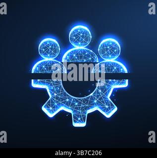 Symbol "Personalkonzept". Teammanagement, Unternehmensentwicklung, Mitarbeiterbesprechung. Stock Vektor