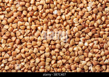 Buchweizen Vollkorn. Makroaufnahme Stockfoto