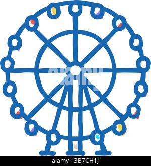 Illustration des Symbols der Radferris Stock Vektor