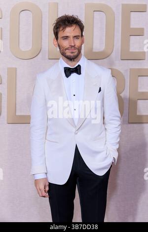 7. Januar 2024, Beverly Hills, Kalifornien, USA: Sam Claflin auf dem roten Teppich der 81. Jährlichen Golden Globe Awards am Sonntag, 7. Januar 2024 im Beverly Hilton Hotel in Beverly Hills, Kalifornien. JAVIER ROJAS/PI (Foto: © PI via ZUMA Press Wire) Stockfoto