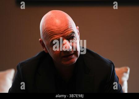 12. Mai 2024, Bangkok, Thailand: Gianni Infantino, Präsident der FIFA, während des 74. FIFA-Kongresses im Queen Sirikit National Convention Center in Bangkok. (Foto: © Amphol Thongmueangluang/SOPA Images via ZUMA Press Wire) Stockfoto