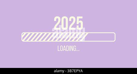 Ladebalken von 2025, Zielplanung und Strategie Business-Konzept. Hochwertige Fotos Stockfoto