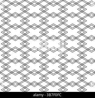 Diamantformen, Rauten, Quadrate, geometrisches nahtloses Vektor-Muster. Abstrakte Vintage-Textur, stilvoller minimaler Hintergrund. Für Poster, Flyer, Banner, Stock Vektor