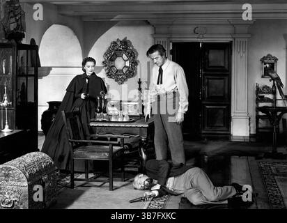 5. Januar 2024, USA: Barbara Stanwyck, Ray Milland, George Coulouris, am Set des Films „California“, Paramount Pictures, 1947 (Credit Image: © JT Vintage via ZUMA Press Wire) Stockfoto