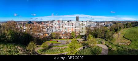 Panoramaaufnahme von Sheffield UK Stockfoto