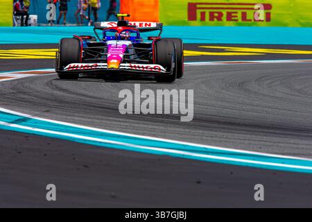 Mai 2024, Miami, Florida, USA: Yuki Tsunoda (JAP) Visa Cash App RB F1 Team – RB VCARB01 – Honda RBPT.. Während der FORMEL 1 CRYPTO.COM MIAMI GRAND PRIX, Miami International Autodrome, Miami, FL, USA (Kreditbild: © Alessio de Marco/ZUMA Press Wire) Stockfoto