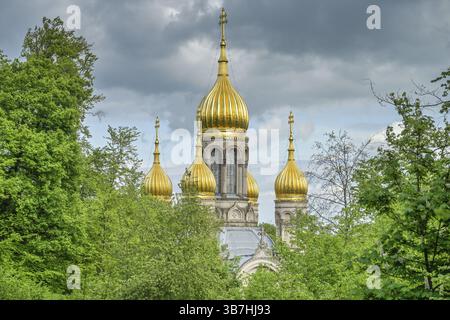 Russisch-orthodoxe Kirche St. Elisabeth, Neroberg, Wiesbaden, Hessen, Deutschland Europa Stockfoto