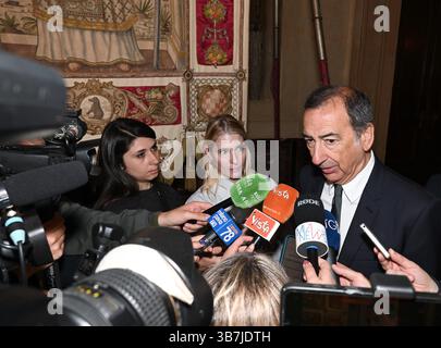 Mailand, . Mai 2025. Mailand, Italien KLAVIERSTADT MAILAND institutionelles Präsentationsfestival vom 23. Bis 25. Mai in Mailand auf dem Foto: Giuseppe Sala Bürgermeister von Mailand Credit: Independent Photo Agency/Alamy Live News Stockfoto