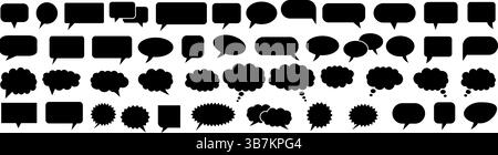 Sprachblasensammlung. Talk Bubbles, Cloud Speech Bubbles Set. Stock Vektor