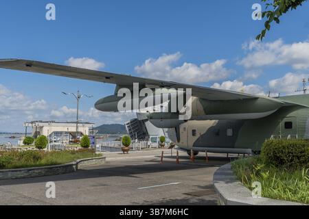 Seosan, Südkorea. 13. September 2020: Seitenansicht des Fairchild C-123 Provider im Seaside Park Stockfoto