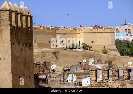 Burg Borj nord von der Stadtmauer, Fès, marokko Stockfoto