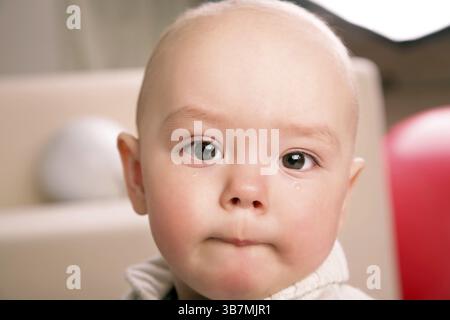 Nahaufnahme von lustigem Jungen Stockfoto