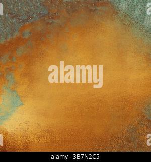 Orange und Petrol Grunge Hintergrund Textur schafft eine Vintage und stimmungsvolle Atmosphäre, perfekt für Design Projekte. Belarus Stockfoto