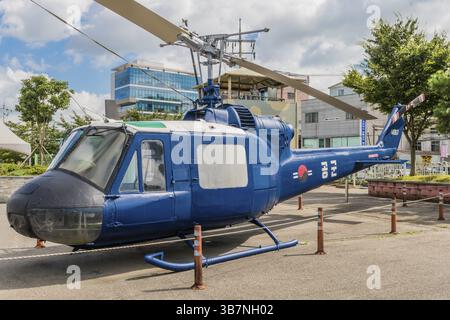 Seosan, Südkorea. 13. September 2020: Hafenansicht des Bell UH-1B Hubschraubers im Seaside Park Stockfoto