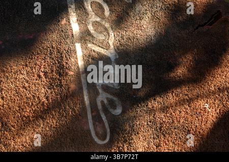 Detail der Welcome Mat, Pacific Harbour, Central District und Serua Province, Viti Levu, Fidschi. Stockfoto