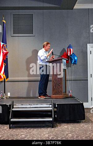 15. Juni 2024, Wichita, Kansas, USA: Jim Jordan (R-OH), Vorsitzender der Justizbehörde, spricht während einer Spendenaktion für Kansas-Kongressabgeordnete Ron Estes in seinem Antrag auf Wiederwahl in den 4. Sitz im Kongress (Credit Image: © Mark Reinstein/ZUMA Press Wire) Stockfoto