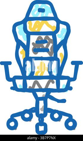 Spielstuhl Icon Doodle Illustration Stock Vektor
