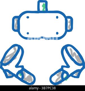 Illustration des Symbols des vr-Headsets Stock Vektor