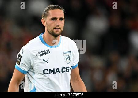 LILLE - Adrien Rabiot von Olympique de Marseille während des Spiels der französischen Ligue 1 zwischen Lille OSC und Olympique Lyonnais im Pierre-Mauroy-Stadion am 4. Mai 2025 in Lille, Frankreich. ANP | Hollandse Hoogte | Gerrit van Keulen Stockfoto