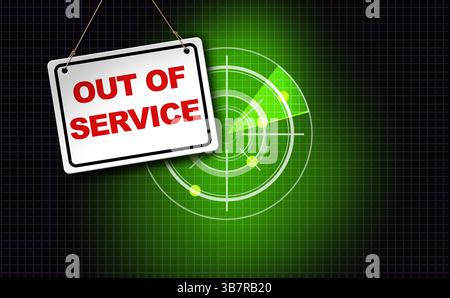 Flugsicherungskrise als Sicherheitsbedenken auf Flughäfen aufgrund von Radarproblemen und Funkstörungen als veraltete Flugzeugführer Stockfoto