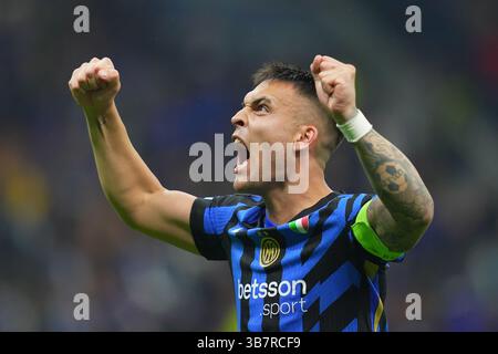 Mailand, Italien. Mai 2025. Lautaro Martinez von Inter Mailand während des Fußballspiels der UEFA Champions League zwischen Inter und Barcelona im San Siro Stadion in Mailand, Norditalien - Dienstag, den 06. Mai 2025 . Sport - Fußball (Foto: Spada/LaPresse) Credit: LaPresse/Alamy Live News Stockfoto