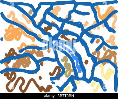 Illustration des grand Canyon-Symbols mit Kritzeleien Stock Vektor