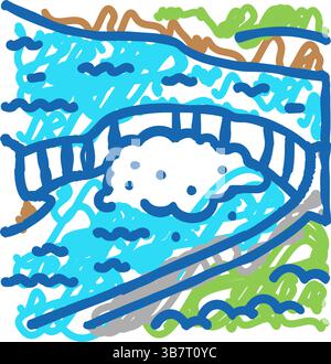 niagarafälle-Ikone-Illustration Stock Vektor