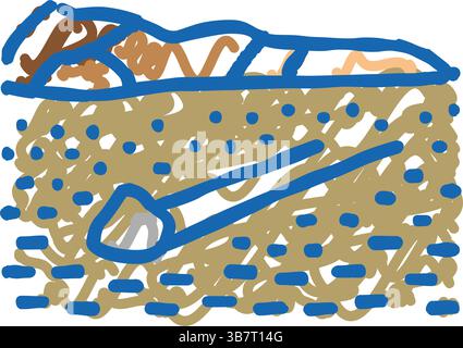 Death Valley Icon Doodle Illustration Stock Vektor