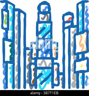 Illustration der quadratischen Symbole Stock Vektor