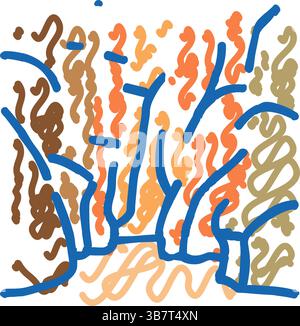 antilope Canyon Icon Kritzelillustration Stock Vektor