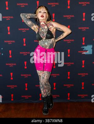 6. Juli 2024, London, Vereinigtes Königreich: Ellie Charnley AKA Sukinya nimmt an der NOM!NAL Rooftop Music Takeover im Smithfield Teil. (Credit Image: © Mario Mitsis/SOPA Images via ZUMA Press Wire) Stockfoto