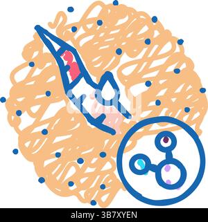 Abbildung des Symbols für chemische Peelings mit Narbenbehandlung Stock Vektor