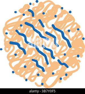 Abbildung mit gerissenen oder versunkenen Narben Stock Vektor