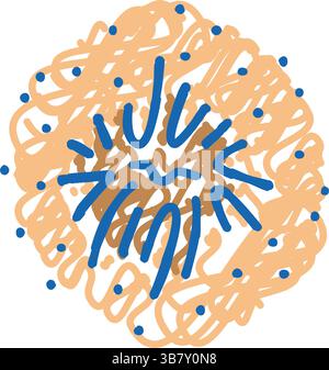 Narbenkontrakturen Icon Kritzelillustration Stock Vektor