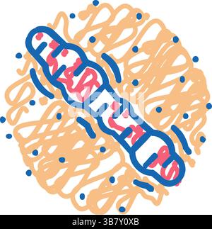 Keloid-Narbe-Symbol-Doodle-Illustration Stock Vektor