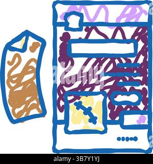 Kritzelnde Illustration des Symbols der Narbe Stock Vektor