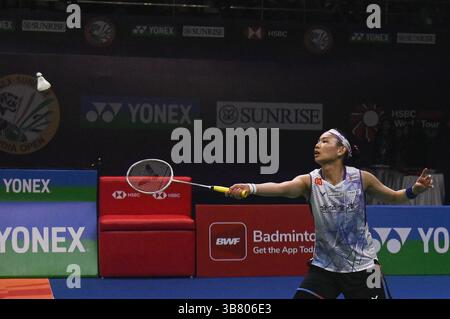 21. Januar 2024, New Delhi, Indien: Die Taiwans Tai Tzu Ying tritt am 21. Januar 2024 im Einzelspiel der Yonex Sunrise India Open 2024 in New Delhi, Indien, gegen die Chinesin Chen Yu Fei an. (Foto: © Kabir Jhangiani/ZUMA Press Wire) Stockfoto