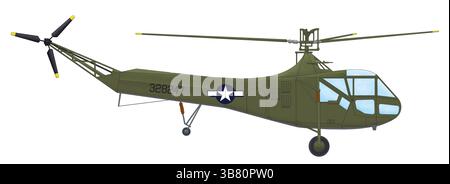Sikorsky YR-4 (42-328247) der 1. Air Commando Group, März 1944 Stockfoto
