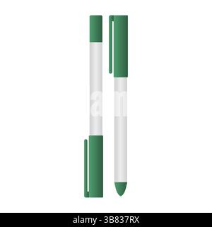 Schreibgerät Vektor auf weißem Hintergrund. Schreibwaren. Büro- oder Schulbedarf. Stock Vektor