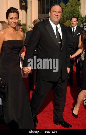 Deborah Lin und James Gandolfini in Los Angeles - 16. September 2007 Stockfoto