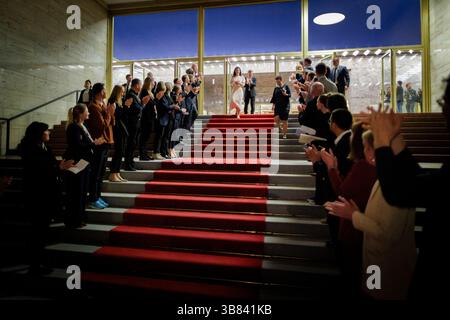 Amtsuebergabe von Annalena Baerbock, Bundesaussenministerin A.D. an Johann Wadephul CDU, Bundesaussenminister. Berlin, 06.05.2025. Fotografiert im Auftrag des Auswaertigen Amtes Berlin Deutschland *** Amtsübergabe von Annalena Baerbock, ehemalige Bundesaußenministerin an Johann Wadephul CDU , Bundesaußenminister Berlin, 06 05 2025 fotografiert im Auftrag des Auswärtigen Amtes Berlin Deutschland Copyright: XThomasxTrutschel/AAX Stockfoto