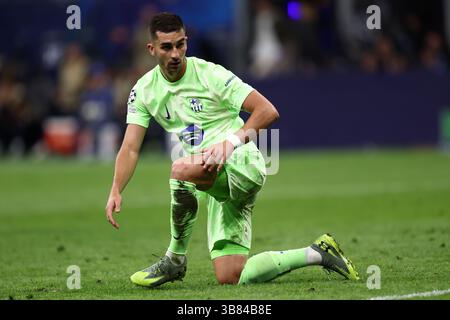 Mailand, Italien. Mai 2025. Ferran Torres vom FC Barcelona sieht im Halbfinale der UEFA Champions League 2024/25 im zweiten Legspiel zwischen dem FC Internazionale und dem FC Barcelona am 6. Mai 2025 im Stadio Giuseppe Meazza (San Siro) in Mailand aus. Quelle: Marco Canoniero/Alamy Live News Stockfoto