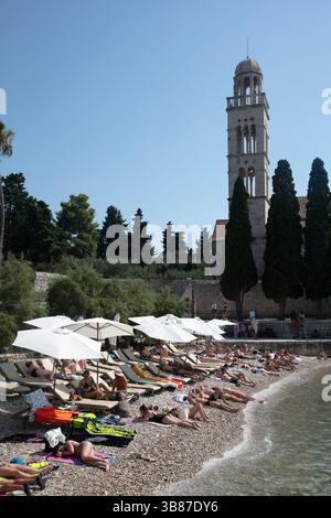 August 2023, Hvar, New York, Kroatien: Sonnenanbeter in Hvar, Kroatien (Foto: © Darcy Rogers/ZUMA Press Wire) Stockfoto