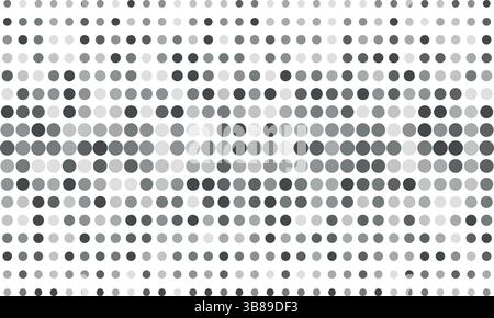 Abstrakter Hintergrund mit Gradienten grauen Punkten im geometrischen Wellenmuster Stock Vektor