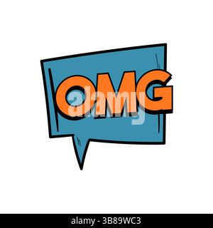 Comic-Sprechblase mit Phrase OMG Stock Vektor