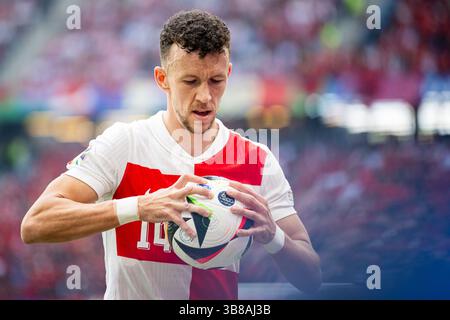 19. Juni 2024, Hamburg: Ivan Perisic aus Kroatien im Volksparkstadion in Hamburg im Spiel der Gruppe B der UEFA Euro 2024. (Foto: © Mateusz Slodkowski/ZUMA Press Wire) Stockfoto